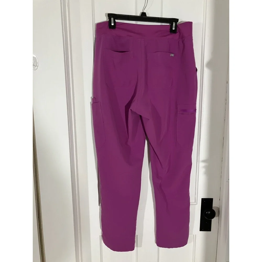 FIGS HW Yola Cargo Scrub Pants Women's Size XL Purple Uniform Medical Utility